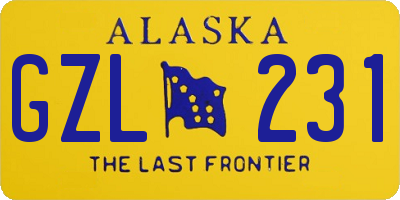 AK license plate GZL231