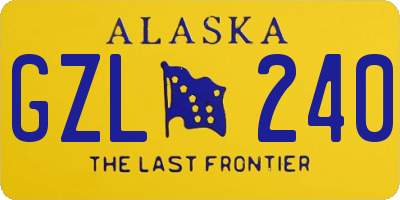 AK license plate GZL240