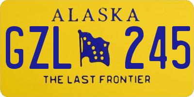 AK license plate GZL245