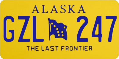 AK license plate GZL247