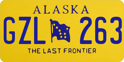 AK license plate GZL263