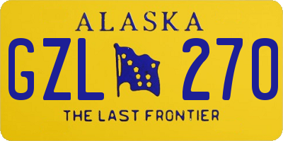 AK license plate GZL270