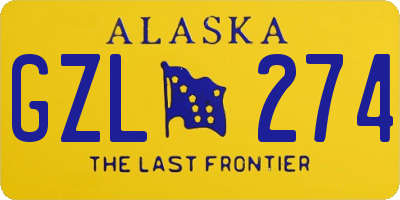 AK license plate GZL274