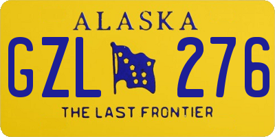 AK license plate GZL276