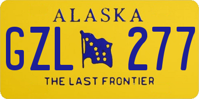 AK license plate GZL277