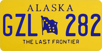 AK license plate GZL282