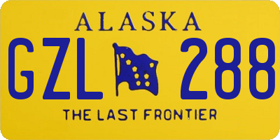 AK license plate GZL288