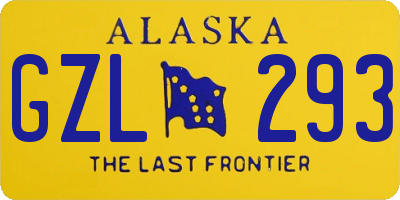 AK license plate GZL293