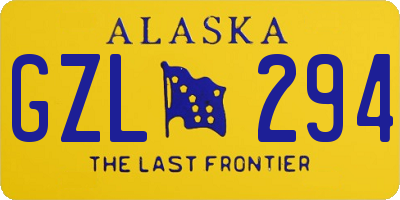 AK license plate GZL294