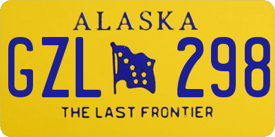 AK license plate GZL298