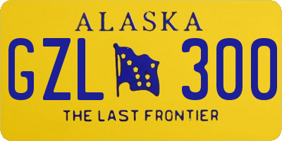 AK license plate GZL300