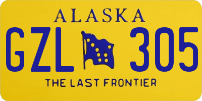AK license plate GZL305