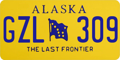 AK license plate GZL309