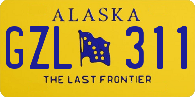 AK license plate GZL311