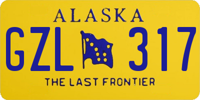 AK license plate GZL317