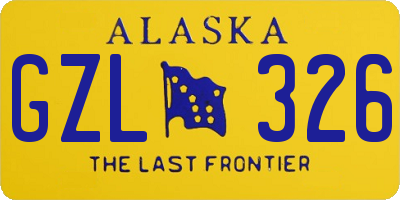 AK license plate GZL326