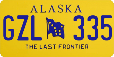 AK license plate GZL335