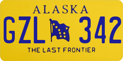 AK license plate GZL342