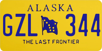 AK license plate GZL344
