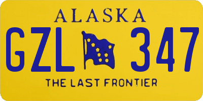 AK license plate GZL347