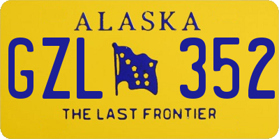 AK license plate GZL352