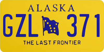 AK license plate GZL371