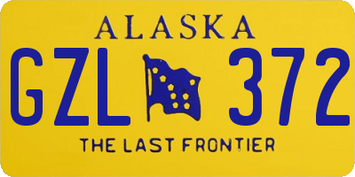 AK license plate GZL372