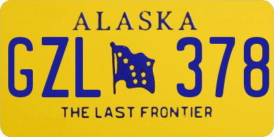 AK license plate GZL378