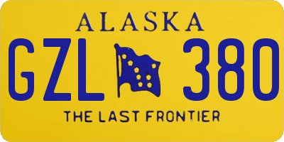 AK license plate GZL380