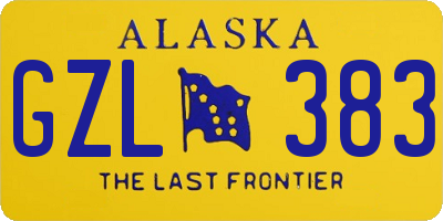 AK license plate GZL383