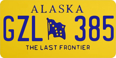 AK license plate GZL385