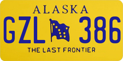 AK license plate GZL386