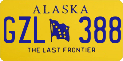 AK license plate GZL388