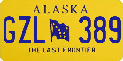 AK license plate GZL389