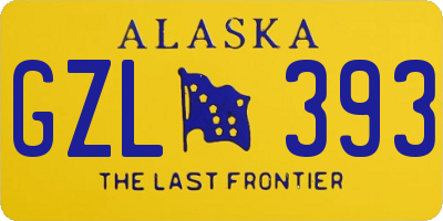 AK license plate GZL393