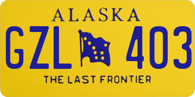 AK license plate GZL403