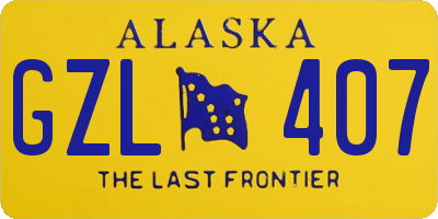 AK license plate GZL407