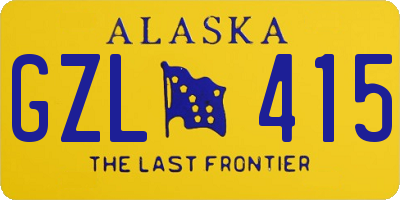 AK license plate GZL415