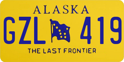 AK license plate GZL419