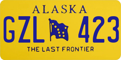 AK license plate GZL423