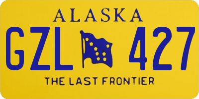 AK license plate GZL427