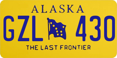AK license plate GZL430