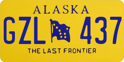 AK license plate GZL437