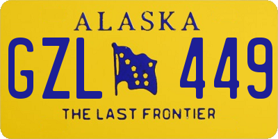 AK license plate GZL449