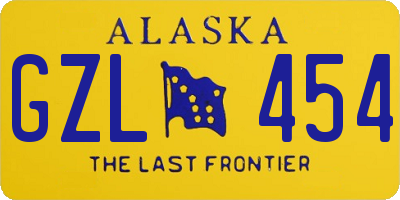 AK license plate GZL454