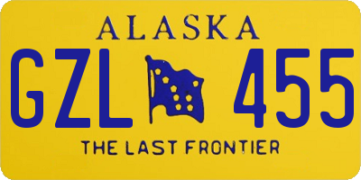 AK license plate GZL455