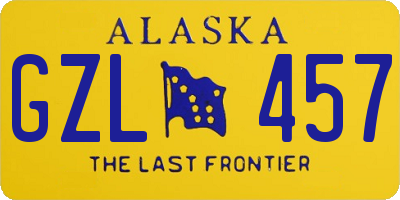 AK license plate GZL457