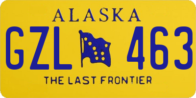 AK license plate GZL463