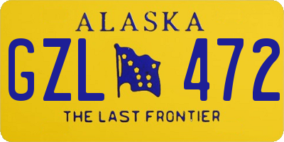 AK license plate GZL472