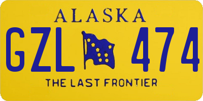 AK license plate GZL474